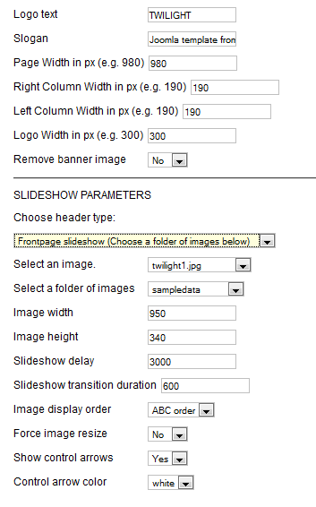 twilight-free-params