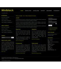 Free minimalist joomla 2.5 template: a4joomla-Miniblack-free