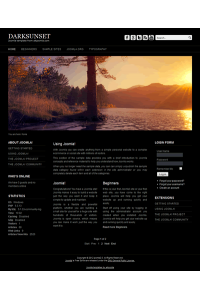 Free joomla 2.5 template with slideshow: a4joomla-darksunset-free