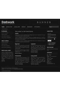 Free minimalist joomla 2.5 template: a4joomla-Darkwork-free