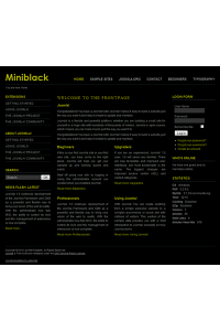 Free minimalist joomla 2.5 template: a4joomla-Miniblack-free