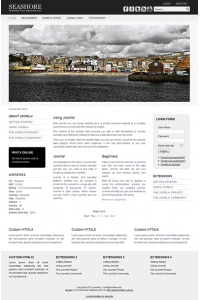 Pro joomla 2.5 template with slideshow: a4joomla-Seashore