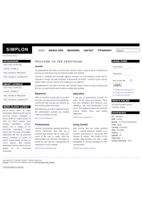 Free minimalist joomla 2.5 template: a4joomla-simplon-free